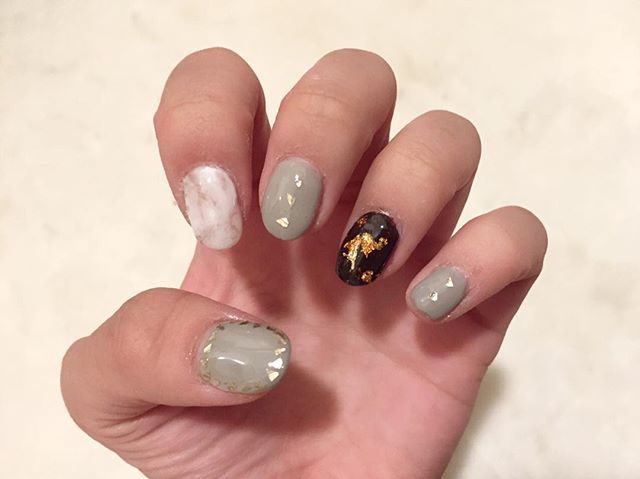 金箔×グレー×ブラック